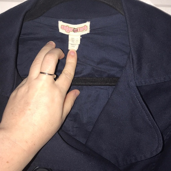 EUC Teen Tween Size L Large Peacoat Jacket Navy - Picture 4 of 6